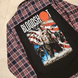 Jack Of All Trades Shirt Men's 2XL Plaid Flannel Bloodshot Valiant Comics Cotton